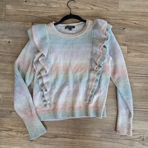 Pastel Ruffle Knit Sweater - Multi Pastel